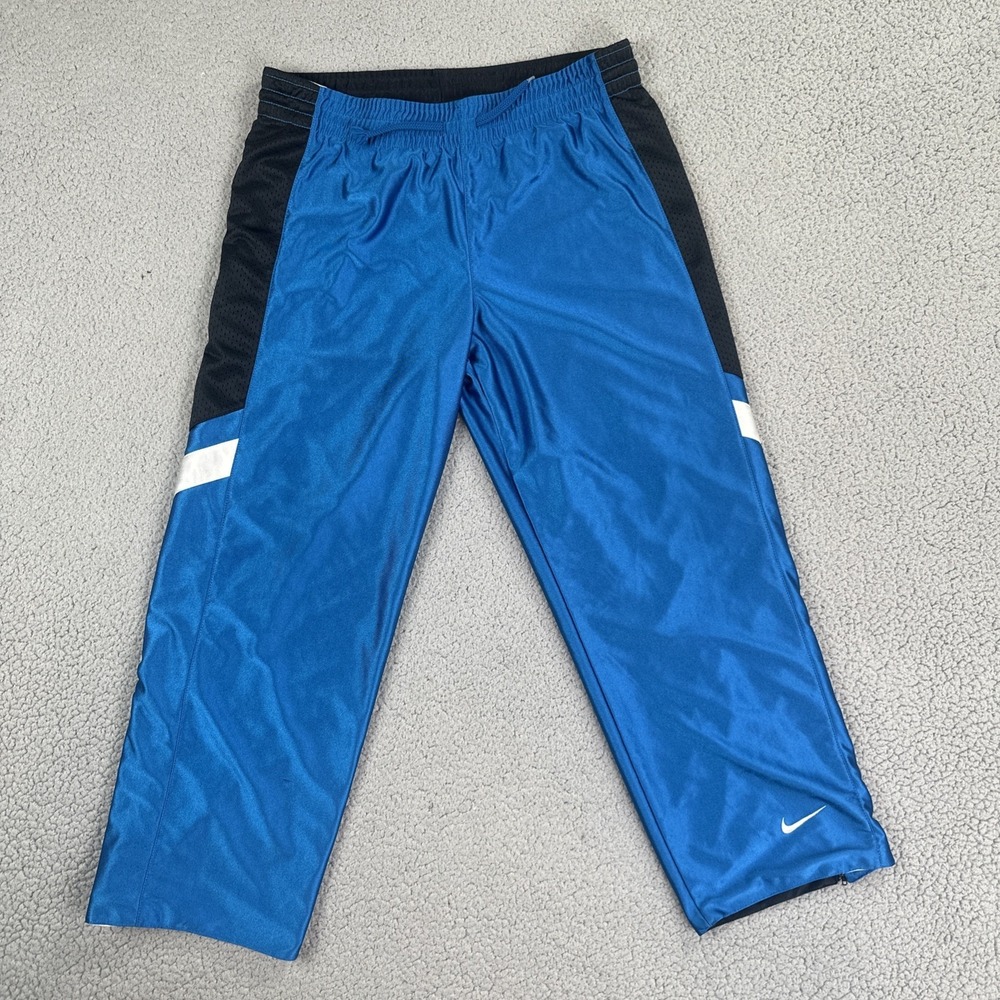 VTG Nike Duke Blue Devils Reversible Basketball Pants Youth XL Dazzle Ankle Zipβ